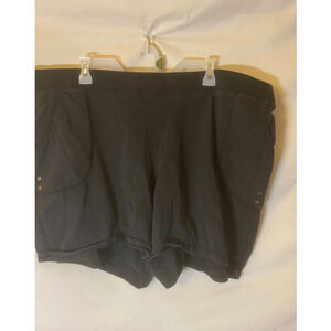 JMS Womens Plus Size 4X 26W 28W Black Stretch Shorts elastic waist Pockets